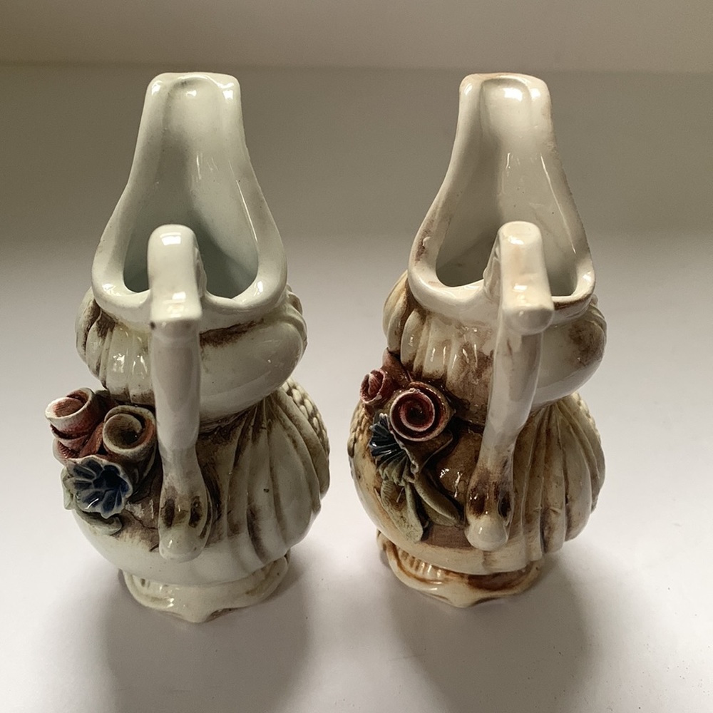 Vintage Italian Ceramic Porcelain Pair Of Personal Creamers Made In Italy - Picture 4 of 6